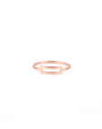 Bague Primaire Rectangle 2 or rose