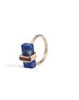 Bague Mini Noeud en or rose et lapis-lazuli
