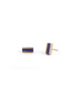 Boucles d'oreilles Mini Miniature lapis-lazuli et or rose