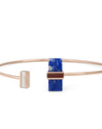 Bracelet Noeud en or rose lapis-lazuli et jaspe rouge